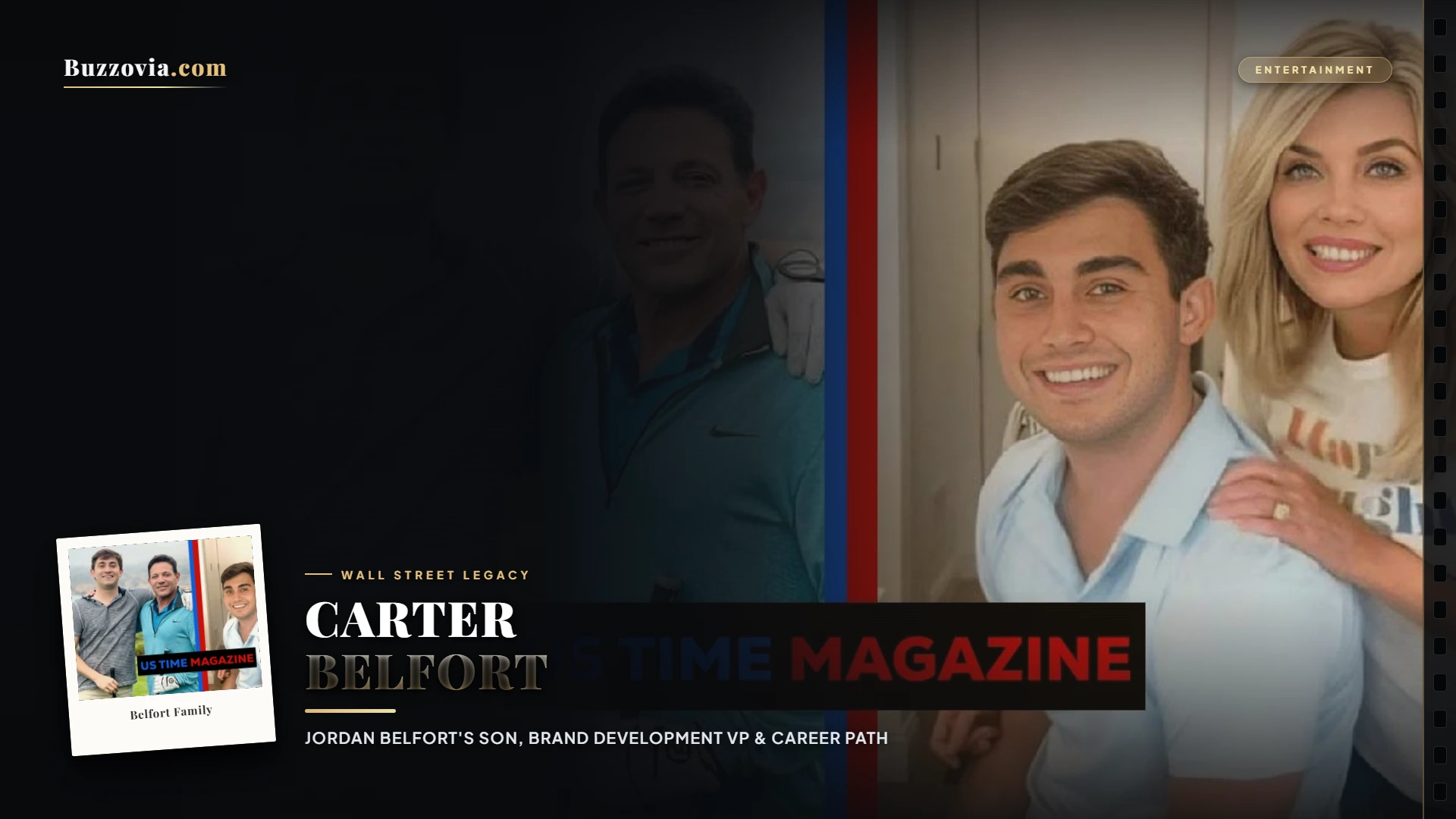 Carter Belfort at a corporate media event representing the Belfort brand.