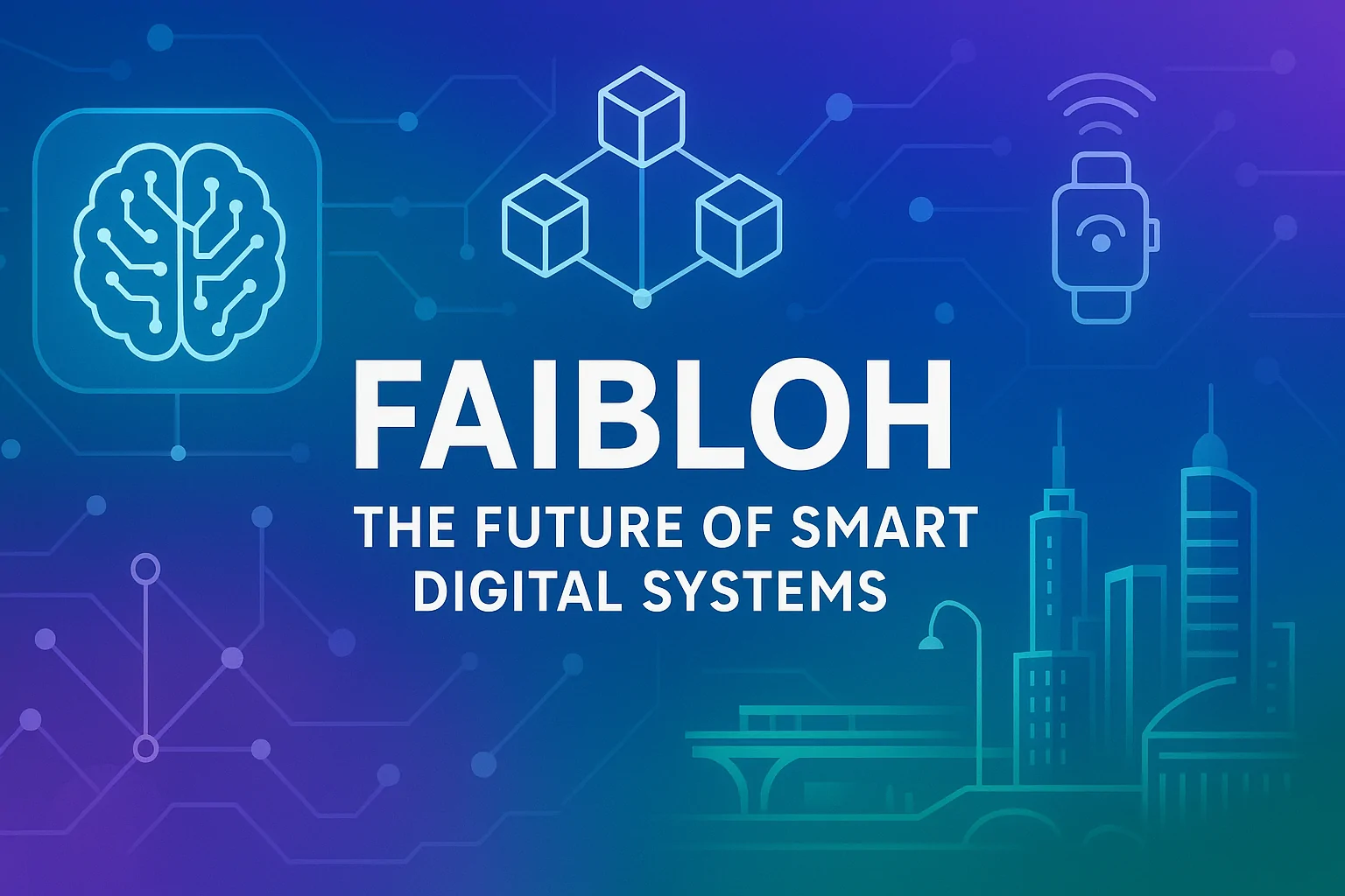 Faibloh combining AI, blockchain, and IoT technology creating intelligent digital ecosystems for modern users and businesses (118 chars)