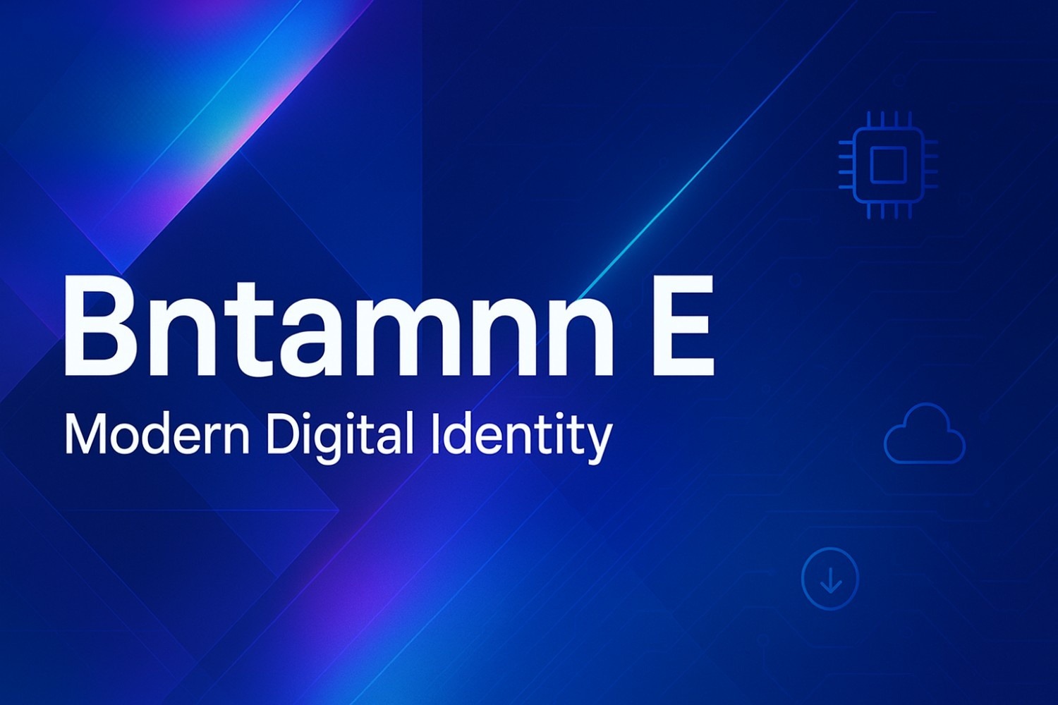 Bntamnh e abstract digital identity concept with modern tech elements and creative branding visualization
