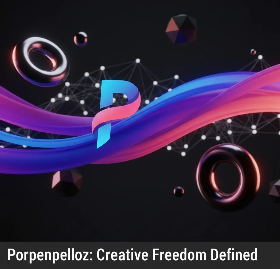 Porpenpelloz concept visualization showing creative branding and digital expression elements in modern design
