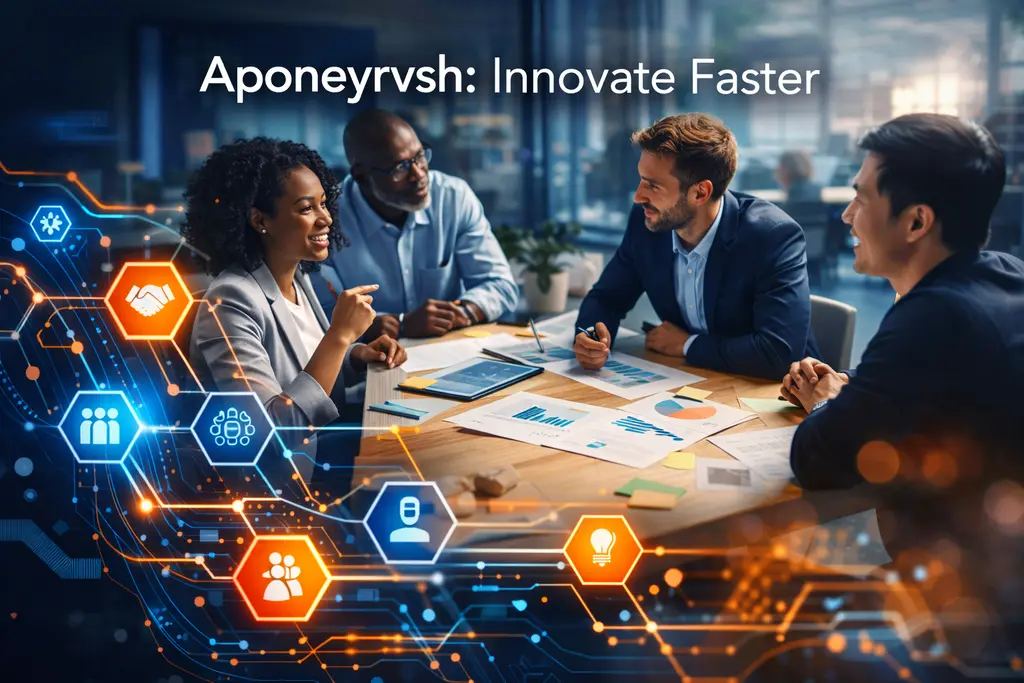 Aponeyrvsh adaptive innovation framework showing cross-disciplinary collaboration creative problem-solving and agile business strategy