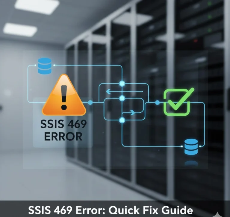 SSIS 469 error troubleshooting flowchart showing data type mismatch, connection failures, and schema validation steps for SQL Server Integration Services