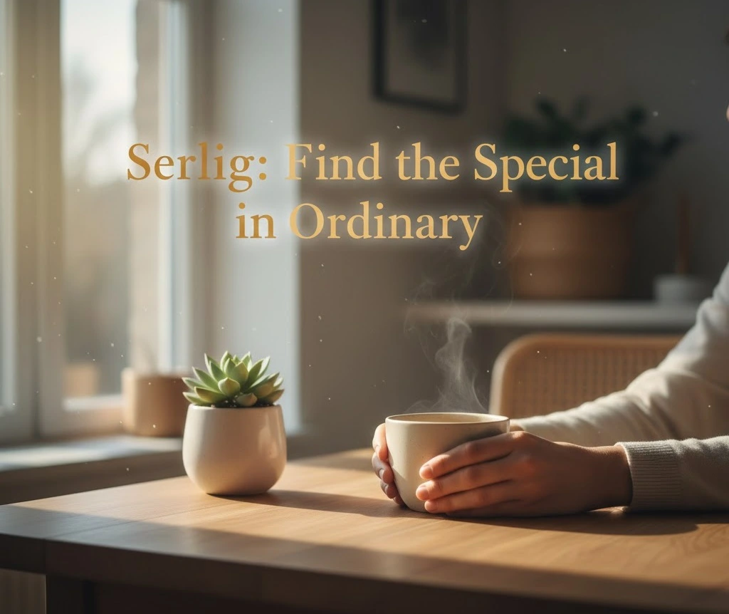 Serlig mindfulness practice showing Nordic cultural wisdom daily presence awareness special moments recognition peaceful lifestyle