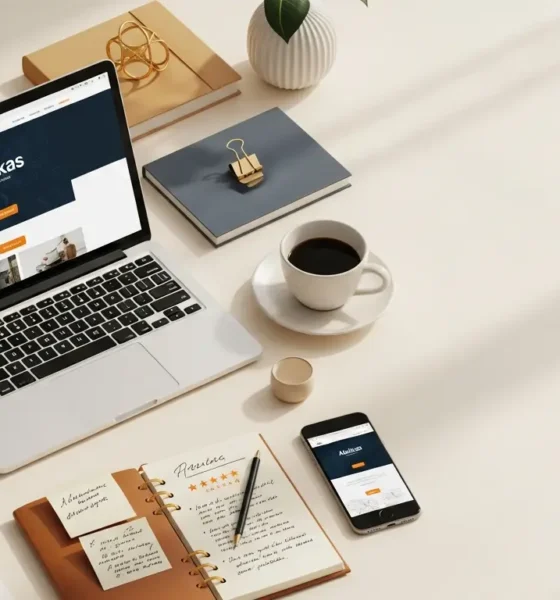 Alaikas.com home page showing blog topics and free SEO tool set for USA users